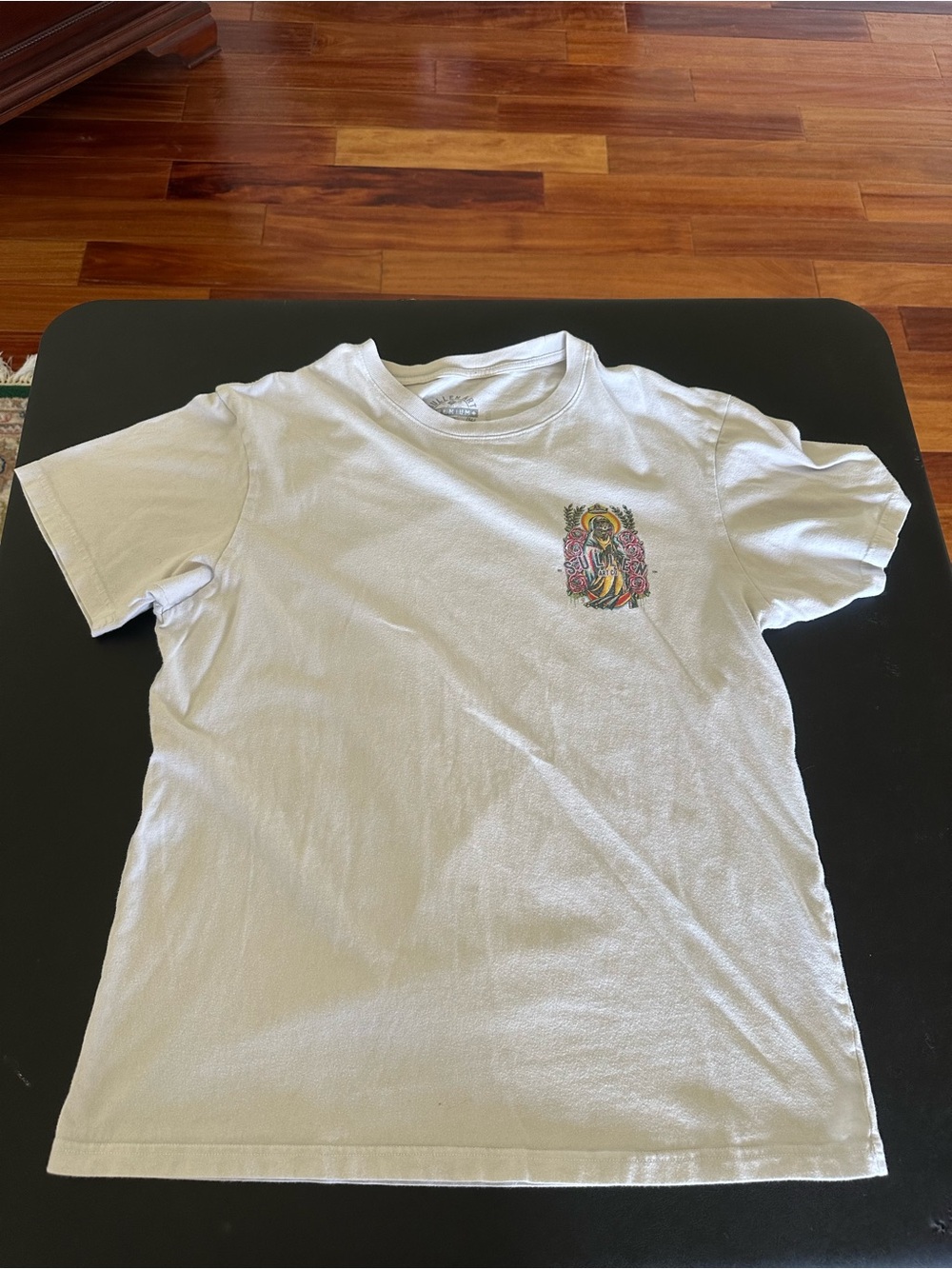 Sullen Art Collective Cream Graphic Crew Neck T-Shirt with Small Chest Print LG